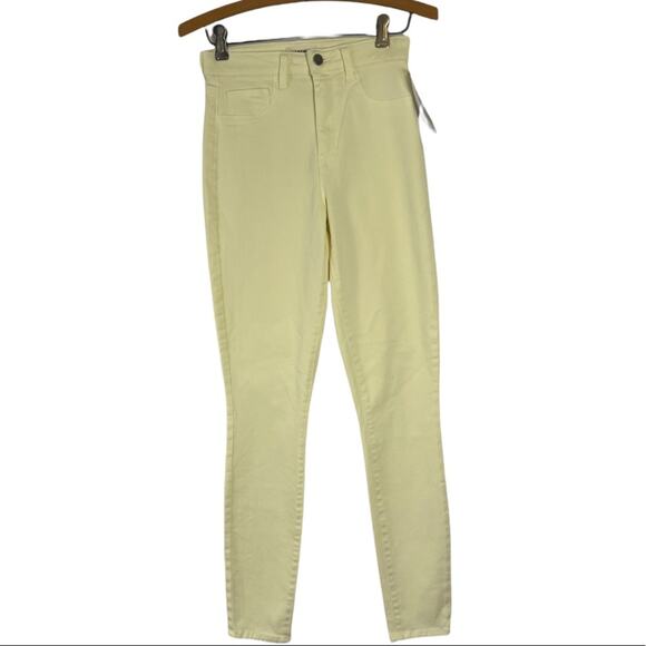 L’AGENCE Pale Yellow High Rise Skinny Jeans Size 25 NWT - Picture 2 of 6